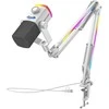 FIFINE AmpliGame AM8W PROT laidinis mikrofonas su stovu ir RGB apšvietimu USB/XLR