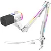 FIFINE AmpliGame AM8W PROT laidinis mikrofonas su stovu ir RGB apšvietimu USB/XLR
