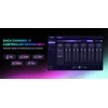 FIFINE AmpliGame AM8W PROT laidinis mikrofonas su stovu ir RGB apšvietimu USB/XLR