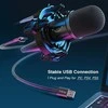 FIFINE K651 kardioidinis laidinis mikrofonas su RGB + laikiklis | USB