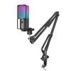 FIFINE T669 PRO2 laidinis mikrofonas su RGB apšvietimu ir stovu | USB