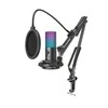 FIFINE T669 PRO3 laidinis mikrofonas su RGB apšvietimu ir stovu | USB