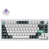 Klaviatūra žaidimams Keychron Q1 HE Gateron Double-Rail Magnetic belaidė magnetyczno-mechaninė su pašvietimu balta