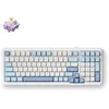 MCHOSE K99 belaidė mechaninė klaviatūra| US | Hyacinth Switch | 2.4GHz, BT | Balta-mėlyna