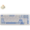MCHOSE K99 V3 belaidė mechaninė klaviatūra| US | Icy Creamsicle Switch | 2.4GHz, BT | Skye Mėlyna