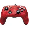 PDP Faceoff Deluxe+ Audio - Raudona Camo laidinis valdiklis skirtas Nintendo Switch