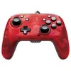 PDP Faceoff Deluxe+ Audio - Raudona Camo laidinis valdiklis skirtas Nintendo Switch