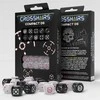 Q Workshop Crosshairs Compact D6 RPG Kauliukų Rinkinys (juoda Ir Perlo Sp.)