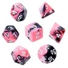 REBEL RPG Dice Set - Two Color - Rožinė and Juodas