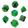 REBEL RPG Dice Set - Two Color - Žalias and Juodas