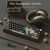 Royal Kludge R65 RGB Phantom laidinė mechaninė klaviatūra | 60%, Chartreuse switches, US