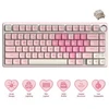 Royal Kludge R75 RGB Rožinė Melody laidinė klaviatūra | 75%, Hot-swap, Kreminis switches, US