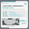 Royal Kludge RH81 balta belaidė mechaninė klaviatūra | 75%, Hot-swap, RGB, Sky Cyan Switches, US
