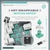 Royal Kludge RH81 balta belaidė mechaninė klaviatūra | 75%, Hot-swap, RGB, Sky Cyan Switches, US