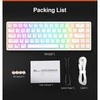 Bevielė Žaidimų Klaviatūra Royal Kludge RK G68 Wireless 65% - US išdėstymas - Raudona Linear Switches - baltos spalvos