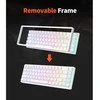 Bevielė Žaidimų Klaviatūra Royal Kludge RK G68 Wireless 65% - US išdėstymas - Raudona Linear Switches - baltos spalvos