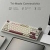 Royal Kludge RK N80 RGB Pearly Dawn belaidė klaviatūra |75%, Hot-swap, Raudona switches, US