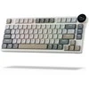 „Royal Kludge RK N80 RGB Pearly Dawn“ klaviatūra |75%, karšto keitimo, rudi jungikliai, JAV
