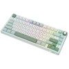 Royal Kludge RK R75 RGB Sky Cyan laidinė klaviatūra | 75%, Hot-swap, Mėlyna switches, US