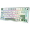 Royal Kludge RK R75 RGB Sky Cyan laidinė klaviatūra | 75%, Hot-swap, Mėlyna switches, US
