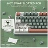 Royal Kludge RK-S98 Light Cloud belaidė klaviatūra | 96%, Hot-swap, Chartreuse switches, US