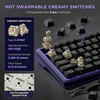 Royal Kludge RK X87 Blackberry Mousse laidinė klaviatūra| 87%, Hot-swap, Kreminis switches