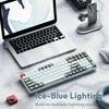 Royal Kludge RK100 Tri-mode belaidė klaviatūra | 96%, Hot-swap, Brown Switches, US, balta
