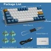 Royal Kludge RK61 Plus RGB Klein Mėlyna belaidė klaviatūra | 60%, Hot-swap, SkyCyan switches, US
