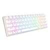 Royal Kludge RK61 TKL Klaviatūra | 60%, Hot-swap, Raudona Switches, JAV, balta
