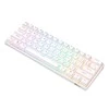 Royal Kludge RK61 TKL Klaviatūra | 60%, Hot-swap, Raudona Switches, JAV, balta