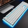 Royal Kludge RK918 RGB balta laidinė mechaninė klaviatūra | 100%, Brown switches, US