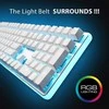 Royal Kludge RK918 RGB balta laidinė mechaninė klaviatūra | 100%, Brown switches, US