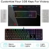 Royal Kludge RK918 RGB juoda laidinė mechaninė klaviatūra | 100%, Raudona switches, US