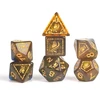 Sirius Dice Dungeons & Dragons Adventure Dice - Monk: Mėlyna / Gold