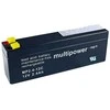 Akumuliatorius Multipower MP2.4-12C 12 V 2,4 Ah AGM, nereikalaujantis priežiūros, skirtas cikliniam darbui