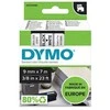 DYMO S0720680 D1 Juostelė 9mm x 7m (balta / juodas šifras)