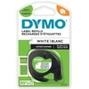 DYMO LetraTag Popierinė Juostelė 12mm x 4m / juodas ant baltos (S0721500 / S0721510) – 10 vnt.