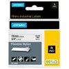 DYMO 18489 RHINO Nailono Juostelė 19mm x 3,5m (balta / juodas šifras)