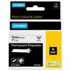 Rhino Professional, žymėjimo permanentinė poliesterio juosta, 24 mm, juodas tekstas ant baltos juostos, 5,5 m DYMO / 1734523