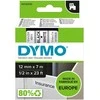 DYMO S0720530 D1 Juostelė 12mm x 7m (balta / juodas šifras)