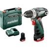Metabo Akumuliatorinis suktuvas/gręžtuvas PowerMaxx BS Basic, 17/34Nm, 2x2,0Ah, lagaminas