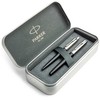 Parker Jotter Bond Street Juodas CT plunksnakočio ir tušinukų rinkinys metalinėje dėžutėje