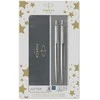 Parker Jotter nerūdijančio plieno pieštukų ir rašiklių rinkinys su dėklu ir dovanų maišeliu
