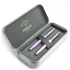 Parker Jotter Originals Lilac ir Rožinė Tušinukų dovanų rinkinys su metaliniu dėklu