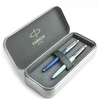 Parker Jotter Originals Mėlyna ir Pastel Mėlyna Tušinukų dovanų rinkinys su metaliniu dėklu