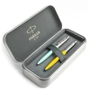 Parker Jotter Originals Mint ir Geltona Tušinukų dovanų rinkinys su metaliniu dėklu