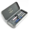 Parker Jotter Originals Rožinė ir Mėlyna Tušinukų dovanų rinkinys su metaliniu dėklu