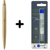 Parker Jotter XL Gold GT Tušinukas + mėlynas tušinuko papildymas (M) 3 vnt.