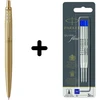 Parker Jotter XL Gold GT Tušinukas + mėlynas tušinuko papildymas (M) 3 vnt.