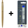 Parker Jotter XL Gold GT Tušinukas + mėlynas tušinuko papildymas (M) 3 vnt.